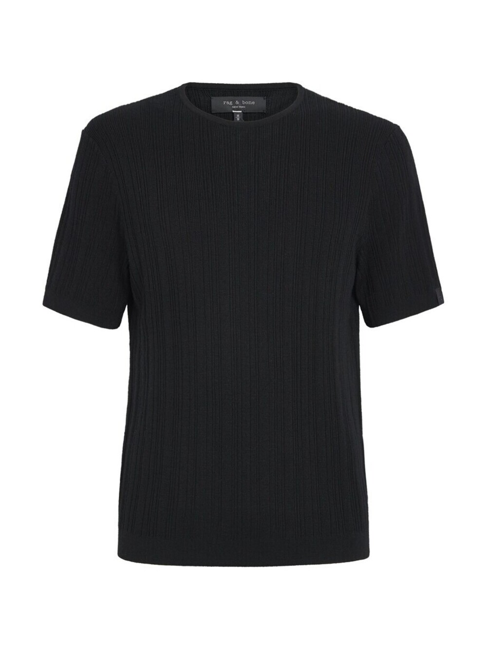NWD, Rag & bone Wool-Cashmere Crawford T-Shirt in Black Sz XXL #S7651
